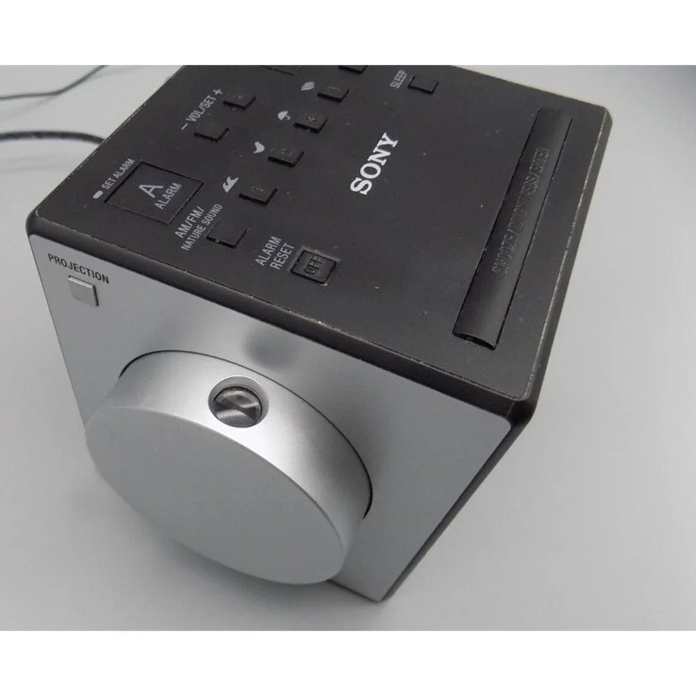 Sony Projection AM/FM Clock Radio Dual Alarm ICF-C1PJ USB Nature Sounds Works